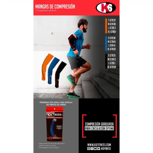 Mangas de Compresión K6 Azul